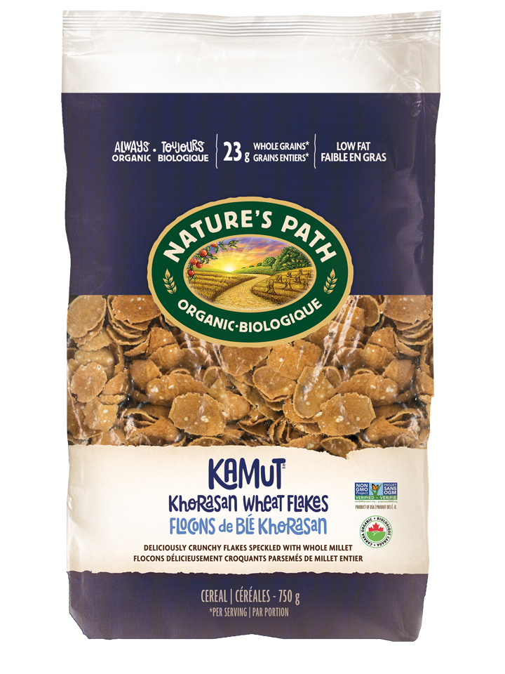 NATURE'S PATH Épicerie Céréales flocons kamut de blé khorasan biologique 750g