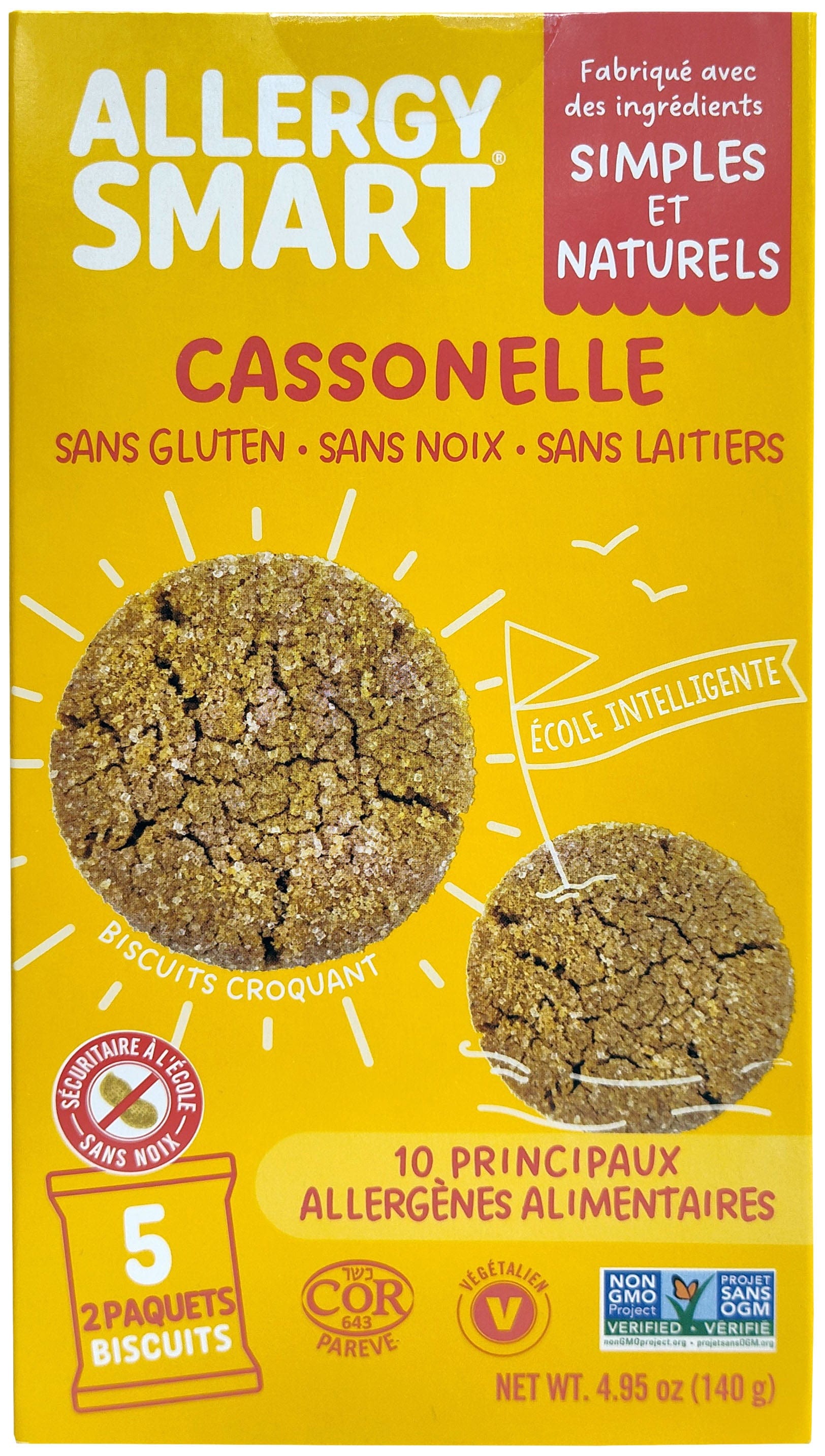 ALLERGY SMART Épicerie Biscuits cassonelle 5pqts de 2un