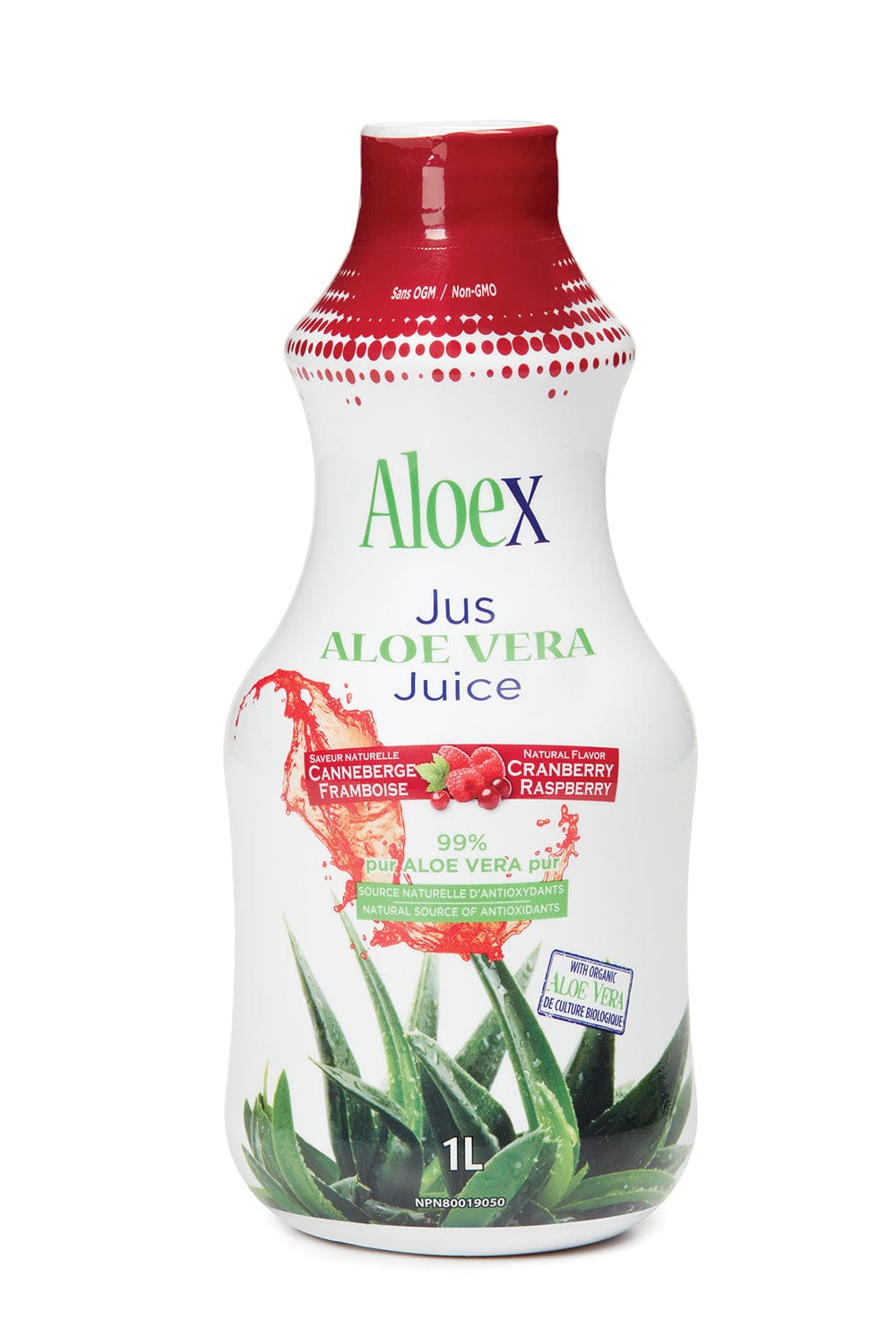 ALOEX PRODUITS D'ALOÈS suppléments Jus naturel antioxydants (saveur canneberges / framboises) 1L