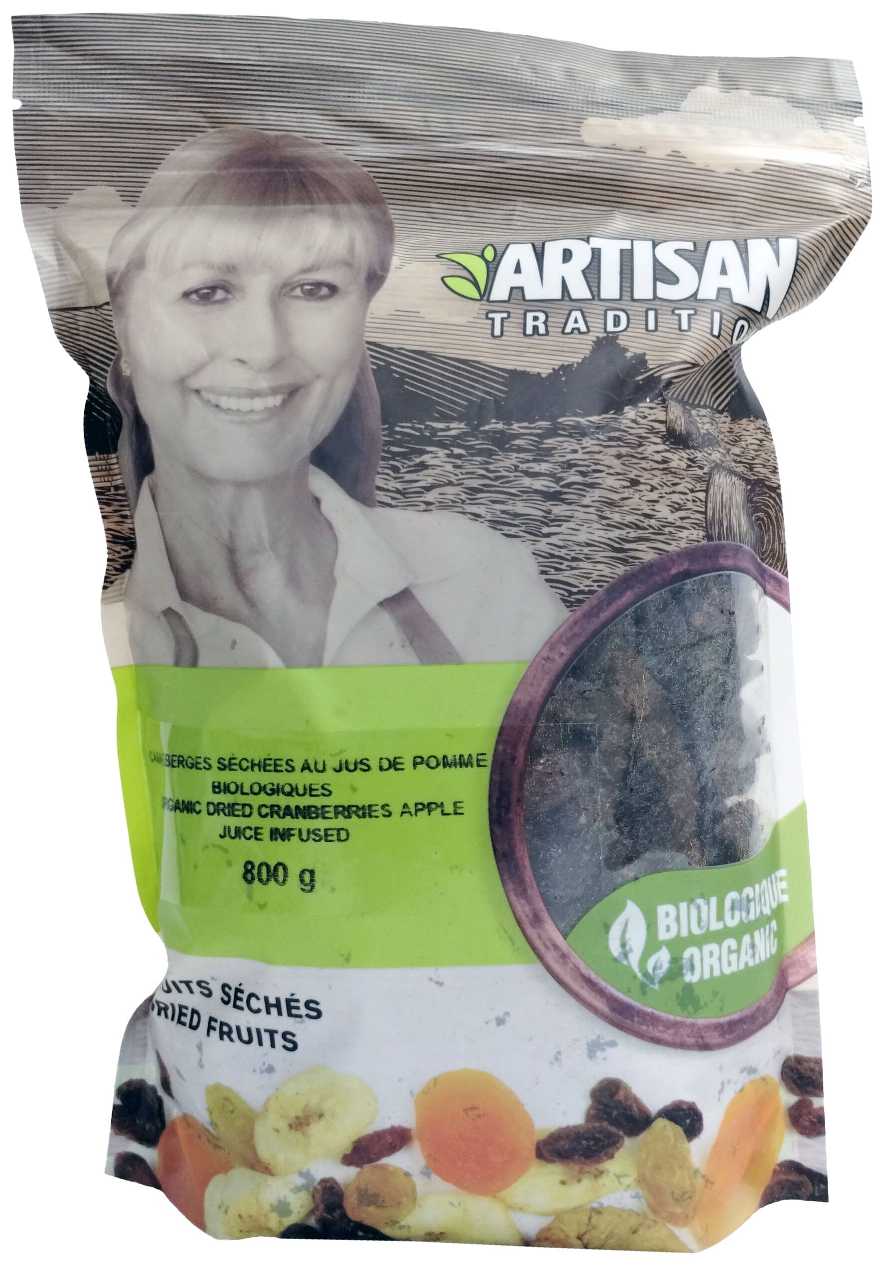 ARTISAN Épicerie Canneberges séchées au jus bio 800g