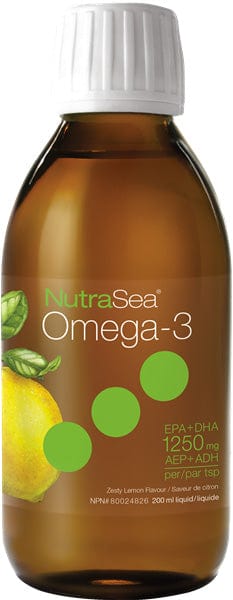ASCENTA Suppléments NutraSea Omega 3 EPA+DHA 1 250mg (saveur citron) 200ml