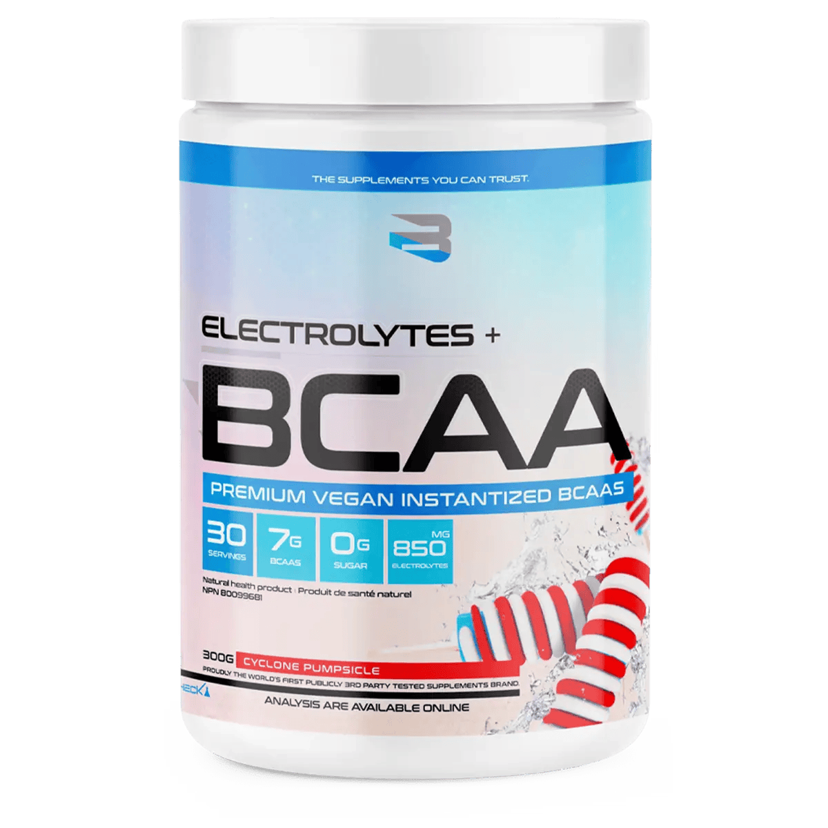 BELIEVE SUPPLEMENTS Suppléments Electrolytes + BCAA ( popcycle clyclone) 300g