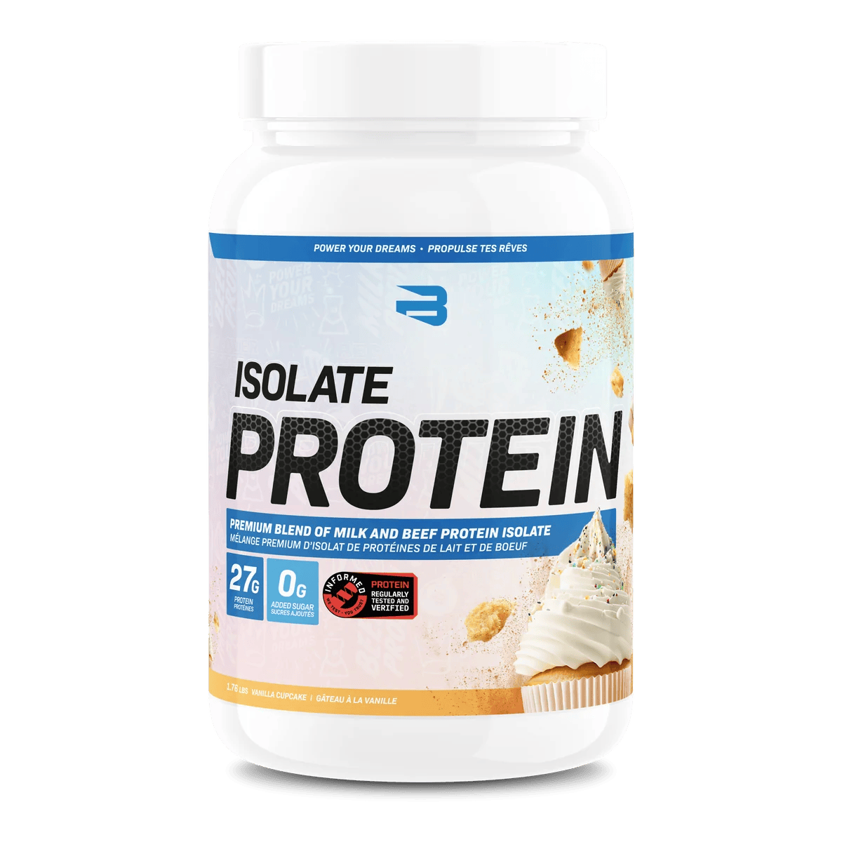 BELIEVE SUPPLEMENTS Suppléments Isolate de protéines (gâteau à la vanille) 1,76lbs