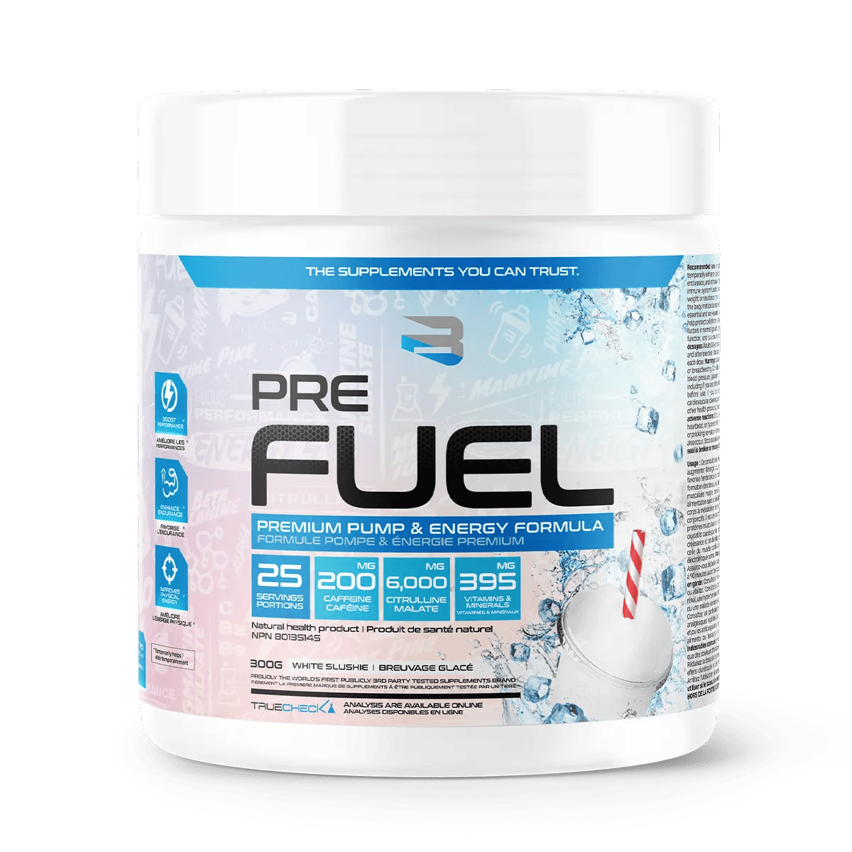 BELIEVE SUPPLEMENTS Suppléments Pre fuel (breuvage glacé) 300g