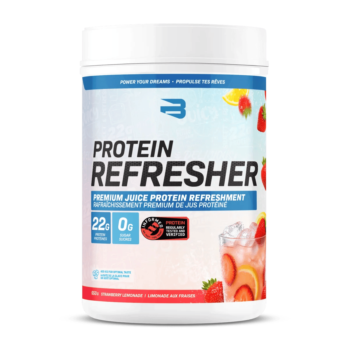 BELIEVE SUPPLEMENTS Suppléments Protein refreshner (limonade aux fraises) 650g