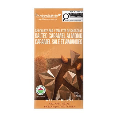 BENJAMISSIMO Épicerie Chocolat au caramel salé et amandes bio 60g
DATE DE PÉREMPTION : 28 JUIN 2026