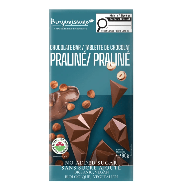 BENJAMISSIMO Épicerie Chocolat praliné bio 60g