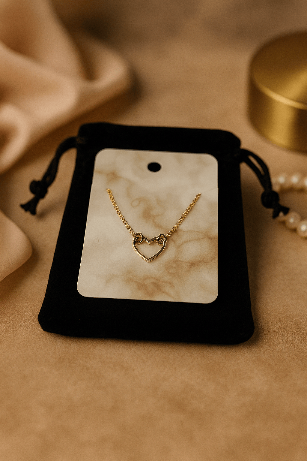 BOUTIQUE CADEAUX Boutique cadeaux Collier avec pendentif de cœur (1un)