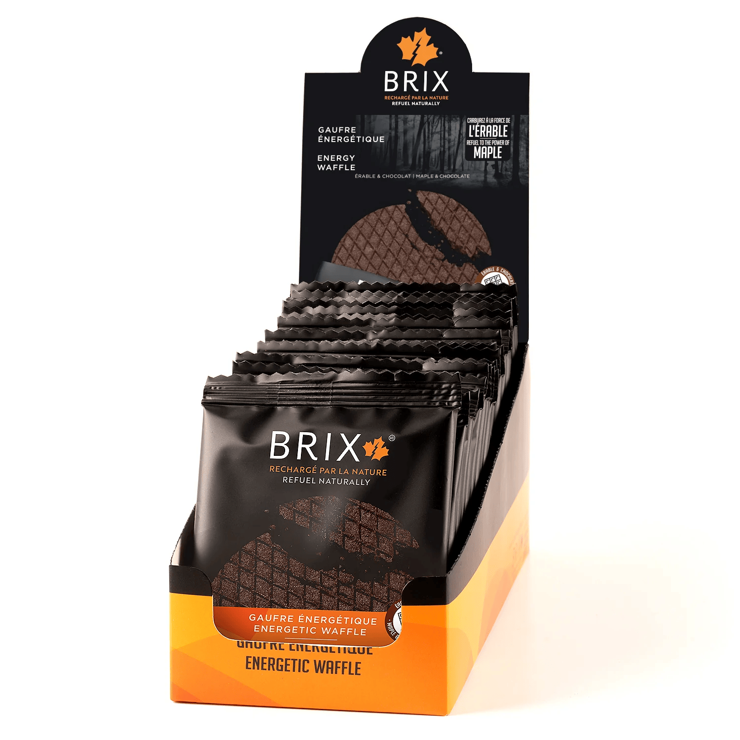 BRIX Suppléments Gaufres énergétiques (érable et chocolat) 24x30g