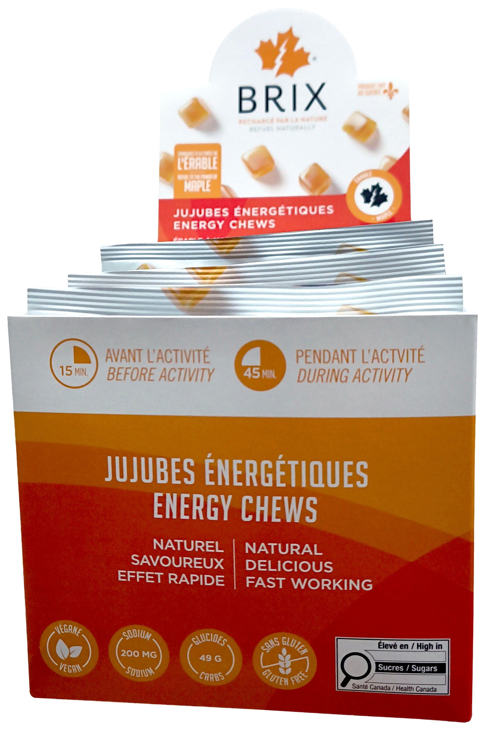 BRIX Suppléments Jujubes énergétiques (érable) 12x59g