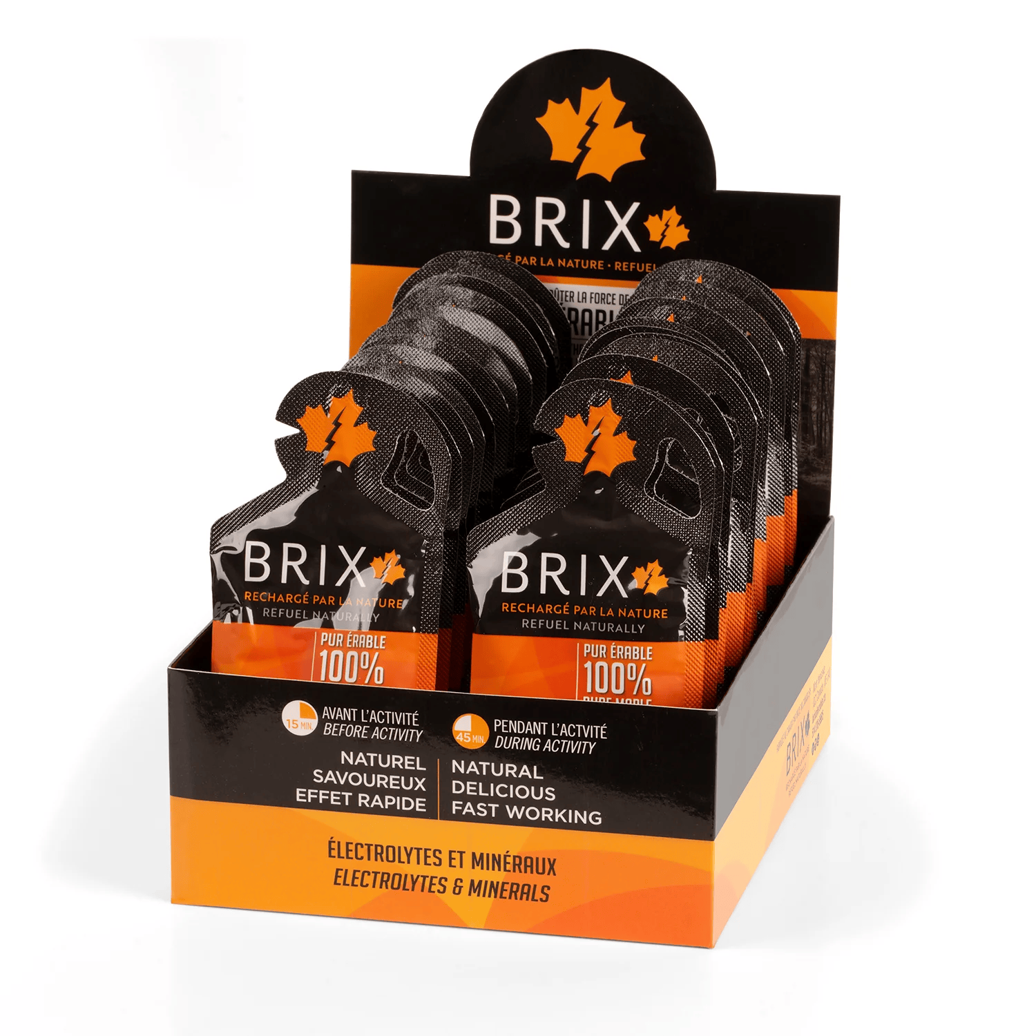 BRIX Suppléments Recharge énergétique naturelle (érable) 24x38g