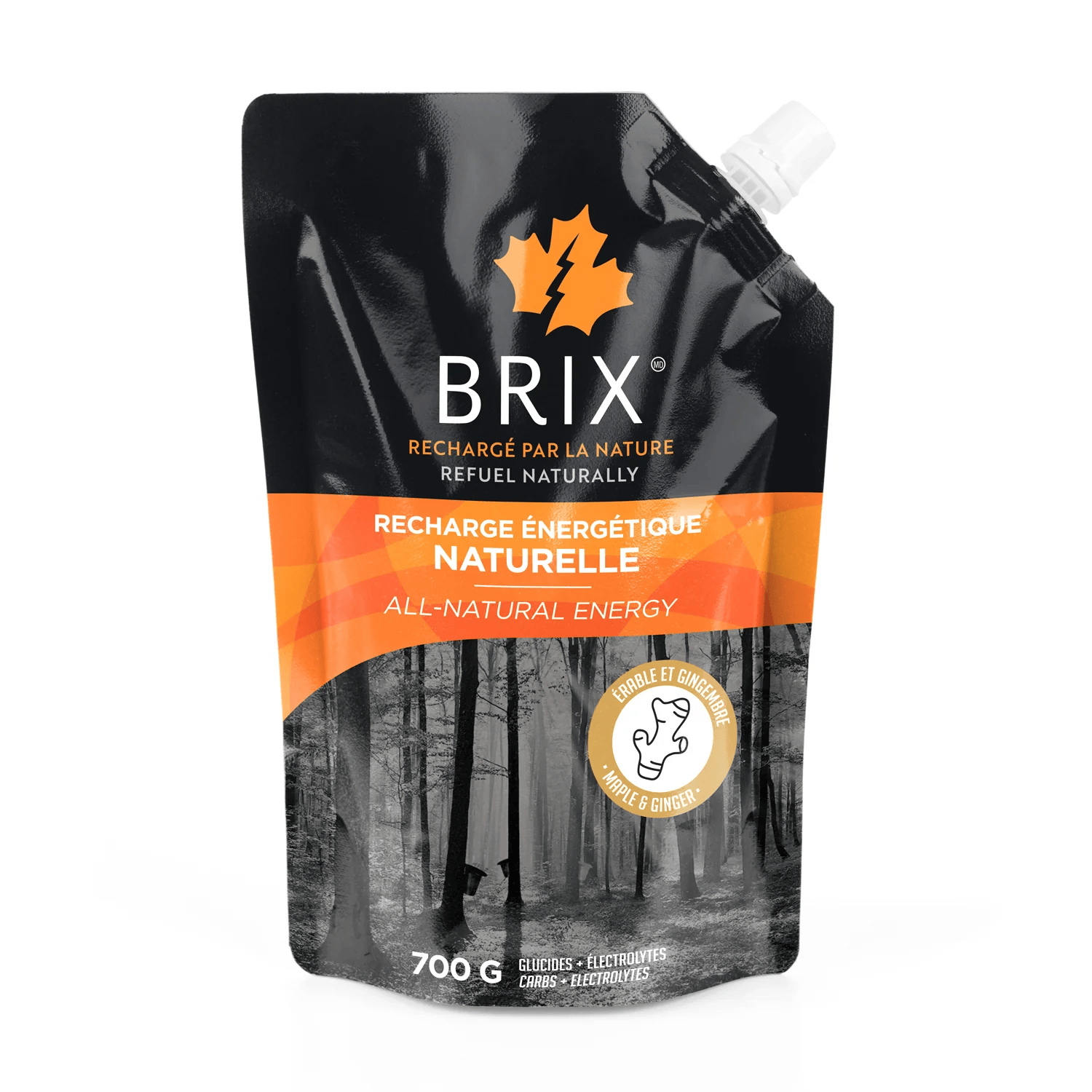 BRIX Suppléments Recharge énergétique naturelle (érable et gingembre) 700g