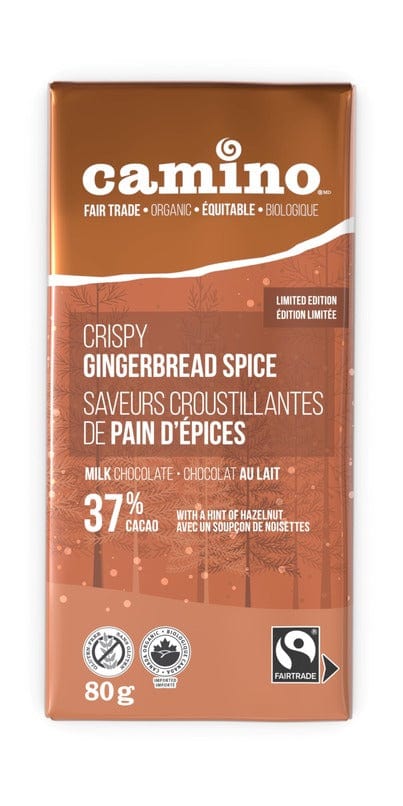 CAMINO Épicerie Chocolat saveurs croustillantes de pain d'épices bio 80g