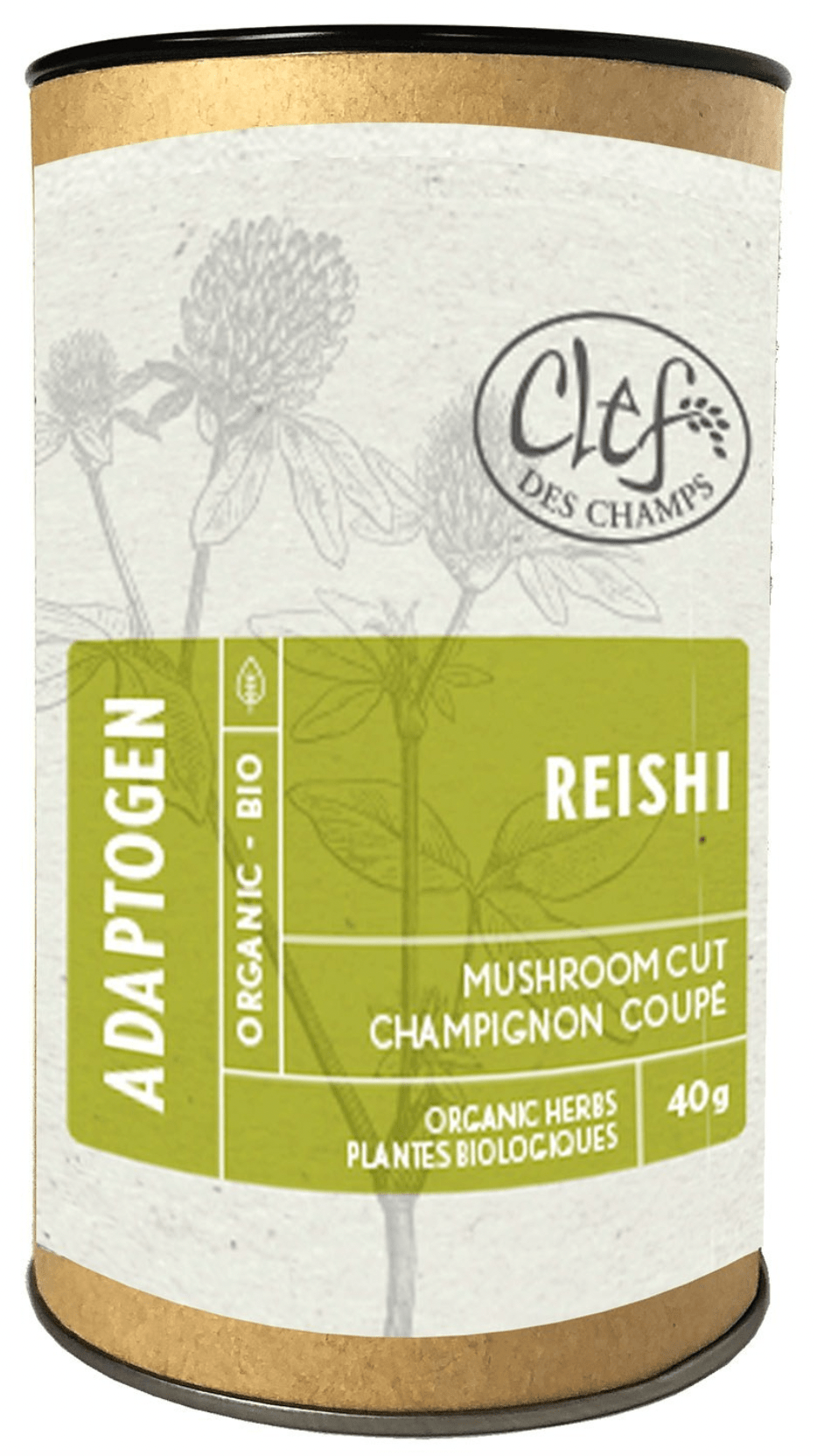 CLEF DES CHAMPS Suppléments Reishi (champignon coupé) 40g
DATE DE PÉREMPTION : 31 JANVIER 2026