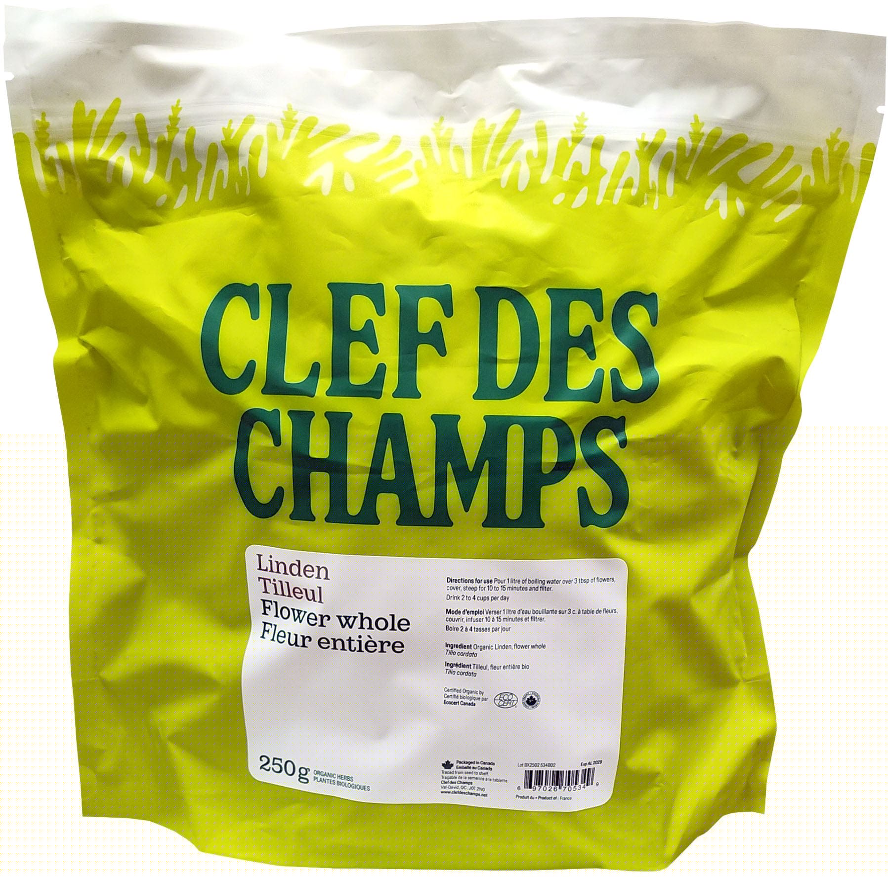 CLEF DES CHAMPS Suppléments Tilleul (fleur / bractée) 250g