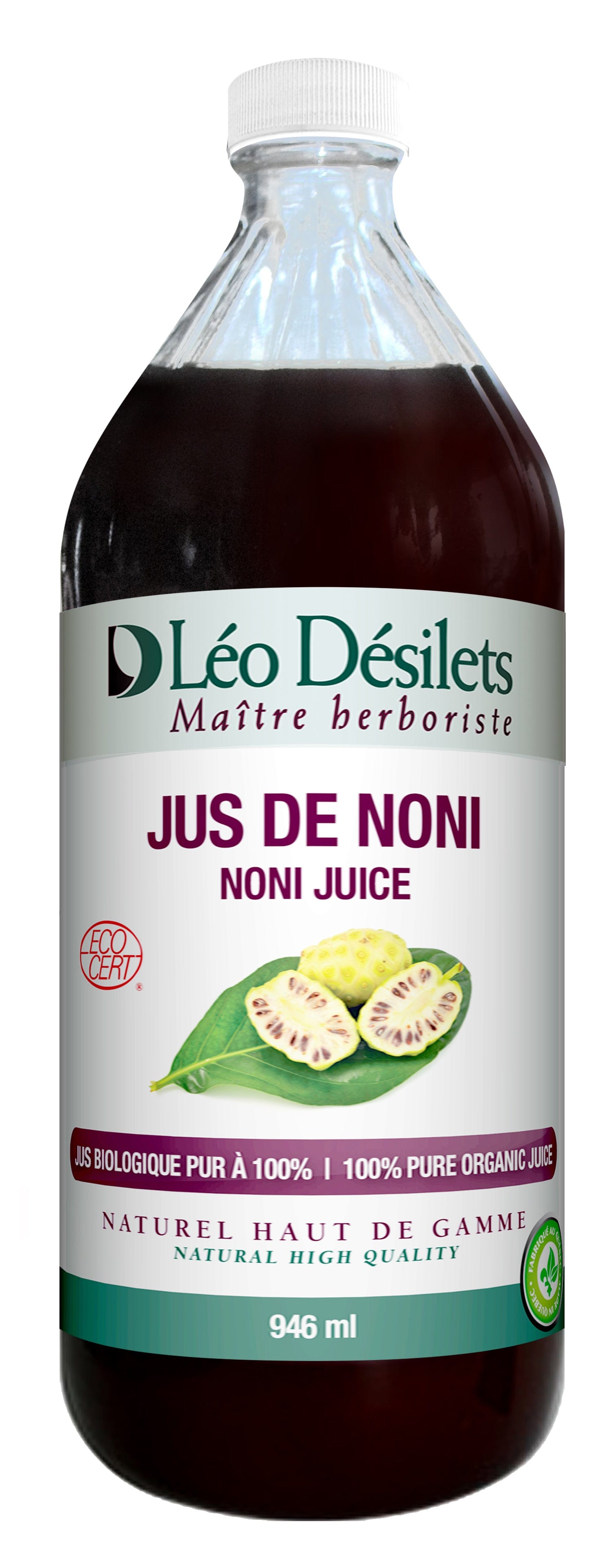 DÉSILETS LÉO Suppléments Jus de Noni bio 946ml