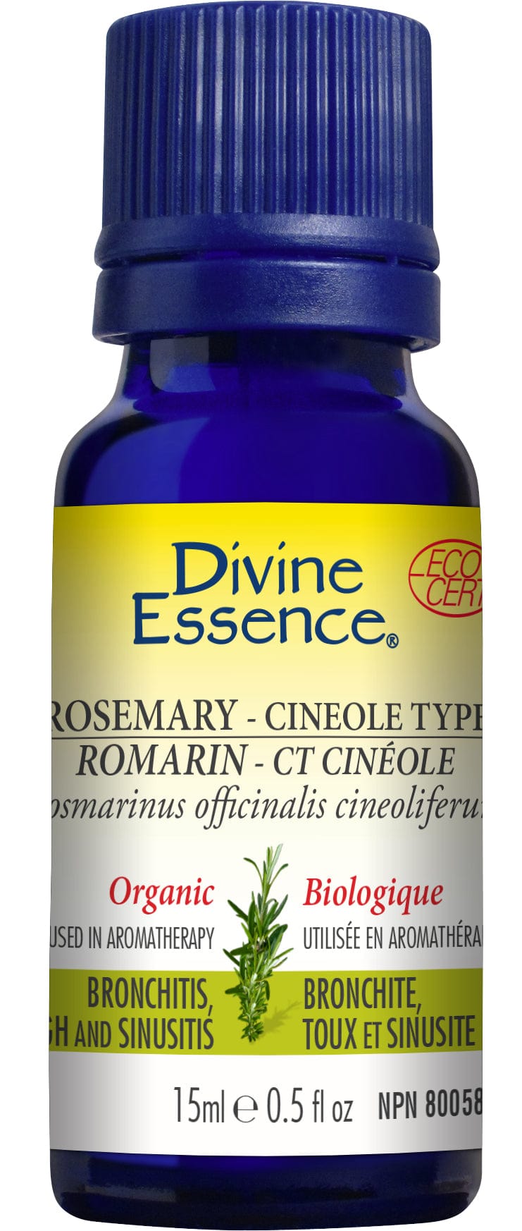 DIVINE ESSENCE Suppléments Huile essentielle romarin cinéole bio 15ml