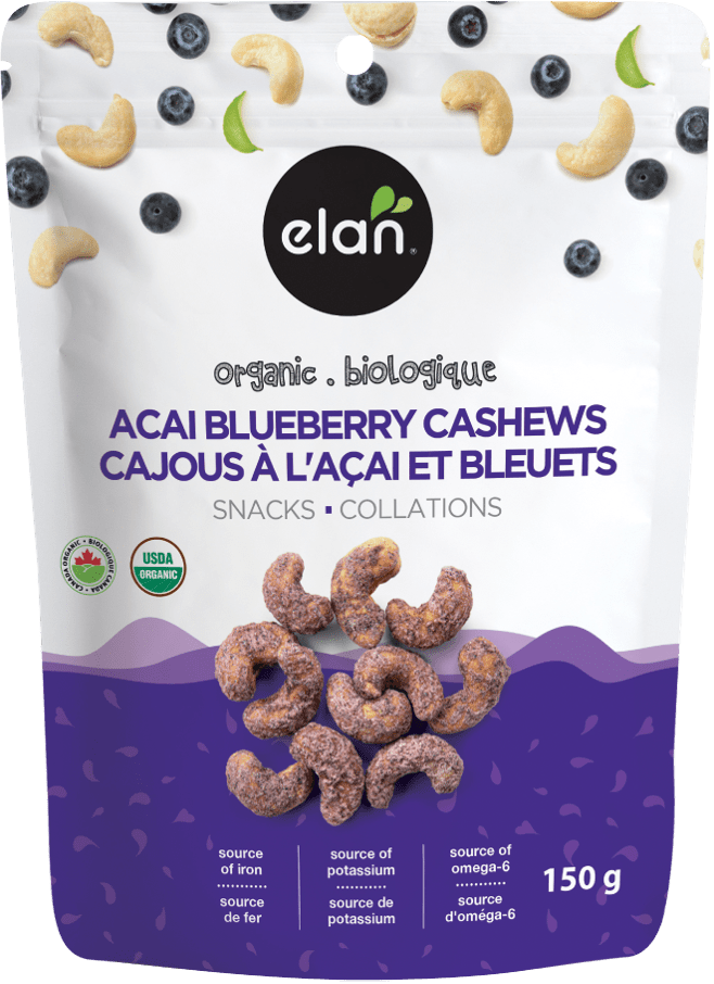 ELAN Épicerie Cajous à l'açai et bleuets bio 150g