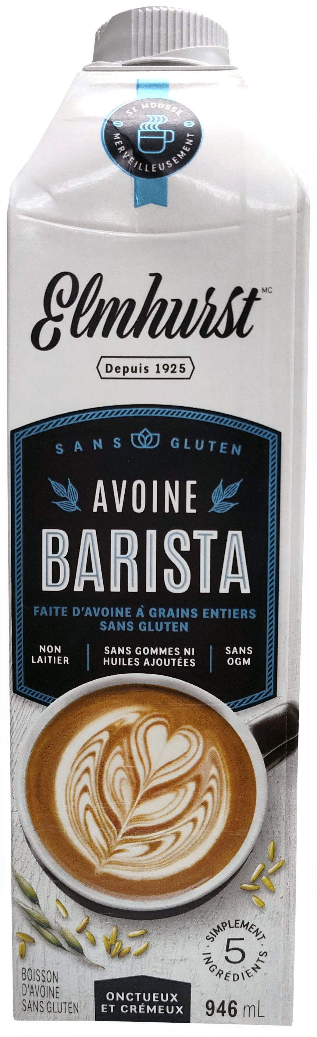 ELMHURST Épicerie Boisson d'avoine édition barista 946ml