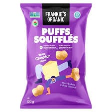 FRANKIE'S ORGANIC Épicerie Bouchées de quinoa et de riz brun germés bio au cheddar blanc 120g