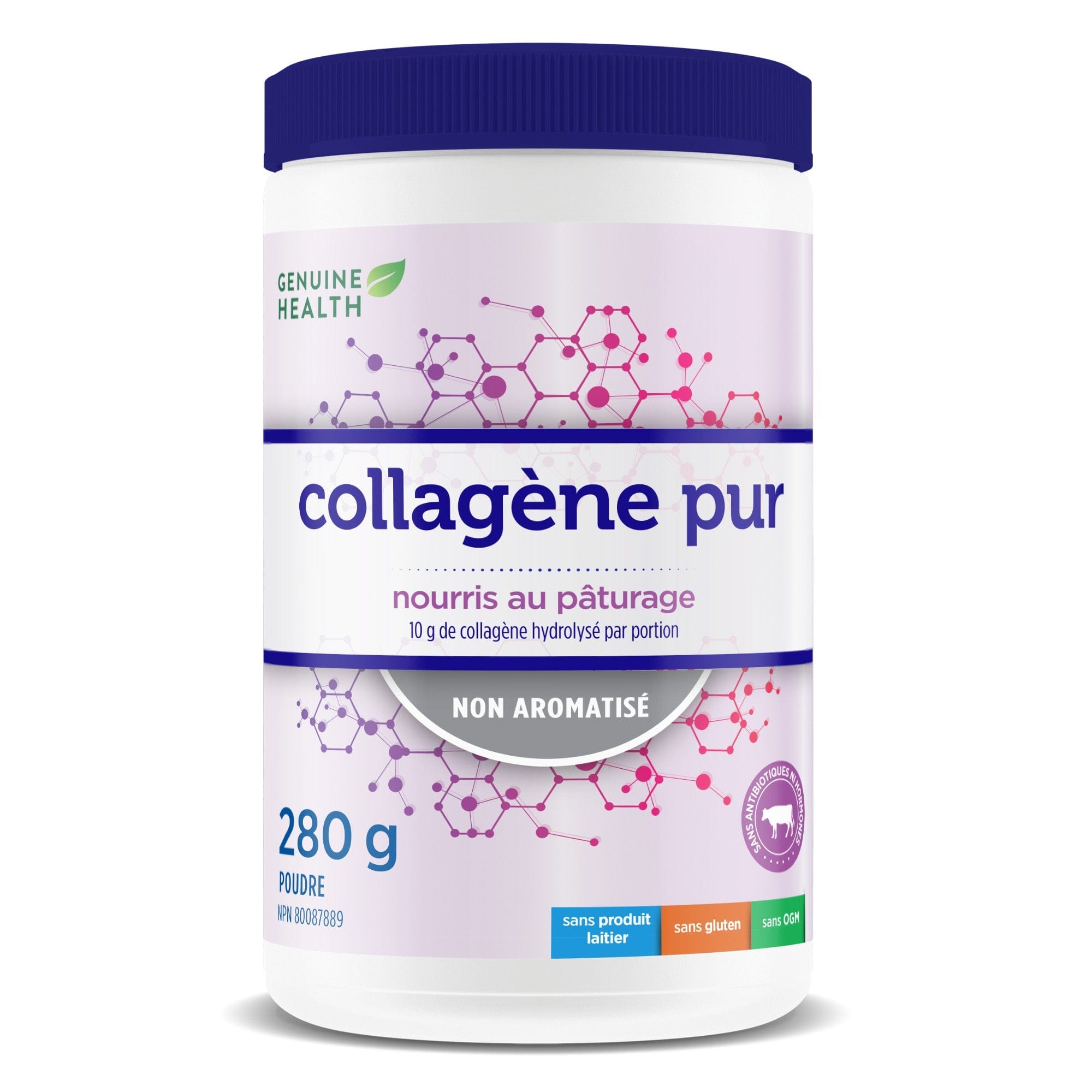 GENUINE HEALTH Suppléments Collagène bovin pur (non-aromatisé) 280g