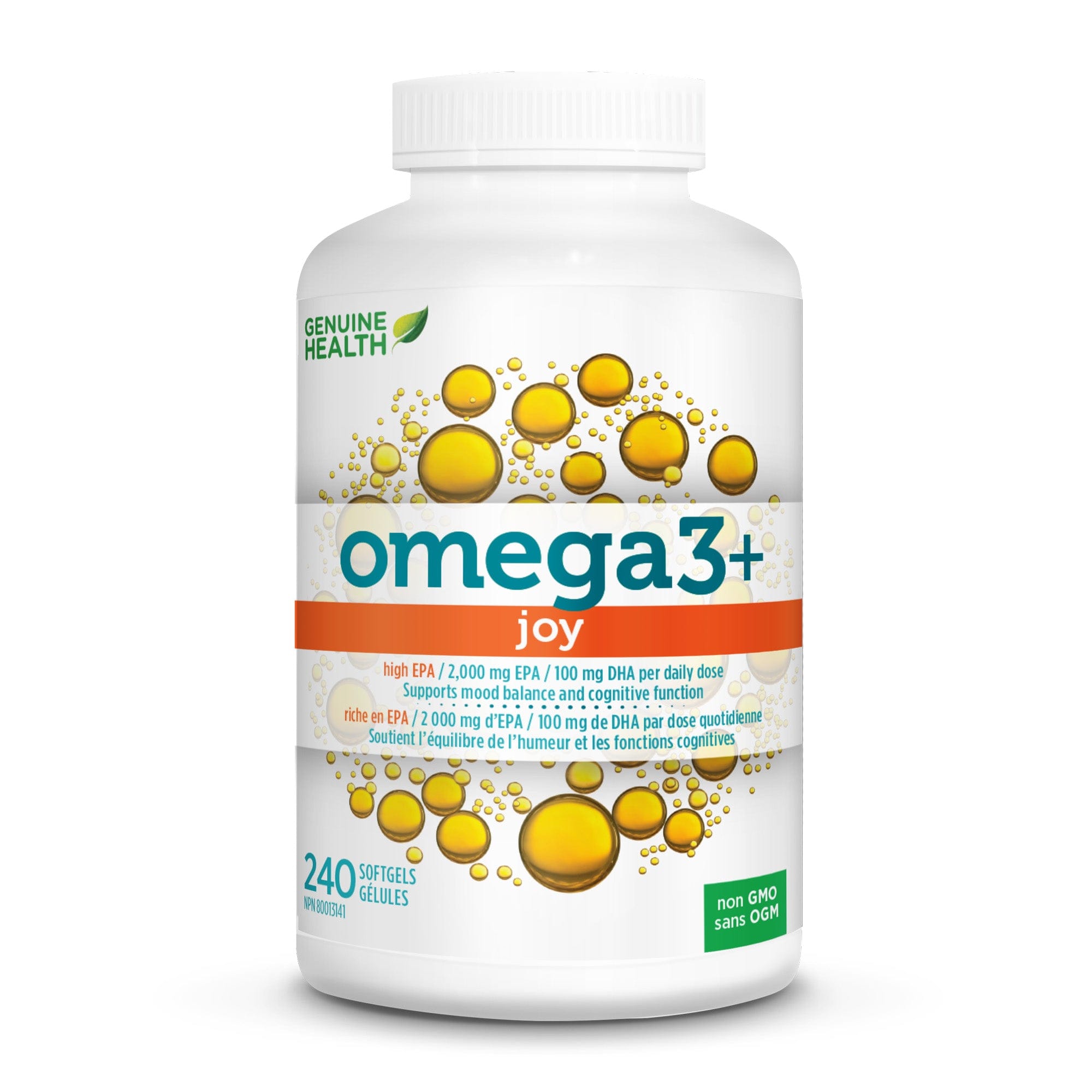 GENUINE HEALTH Suppléments O3mega+ joy 240gel