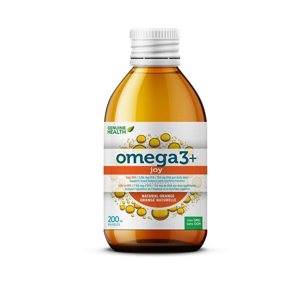 GENUINE HEALTH Suppléments O3mega+joy (liquide à l'orange)  200ml