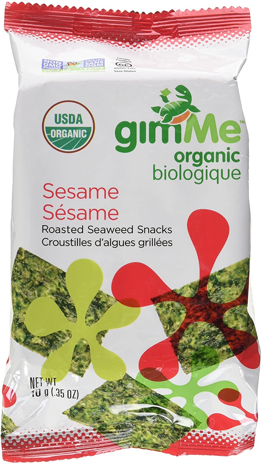 GIMME Épicerie Croustilles d'algues grillées au sésame biologiques 10g