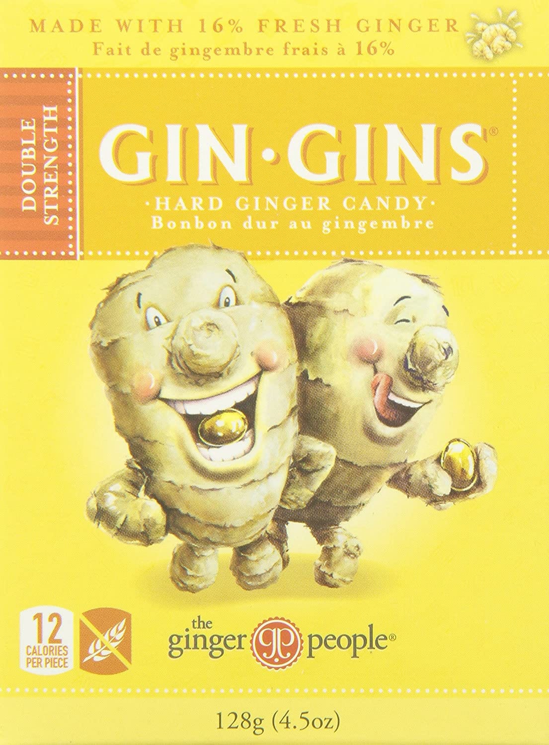 GINGER PEOPLE Épicerie Bonbons durs au gingembre (double force) 128g