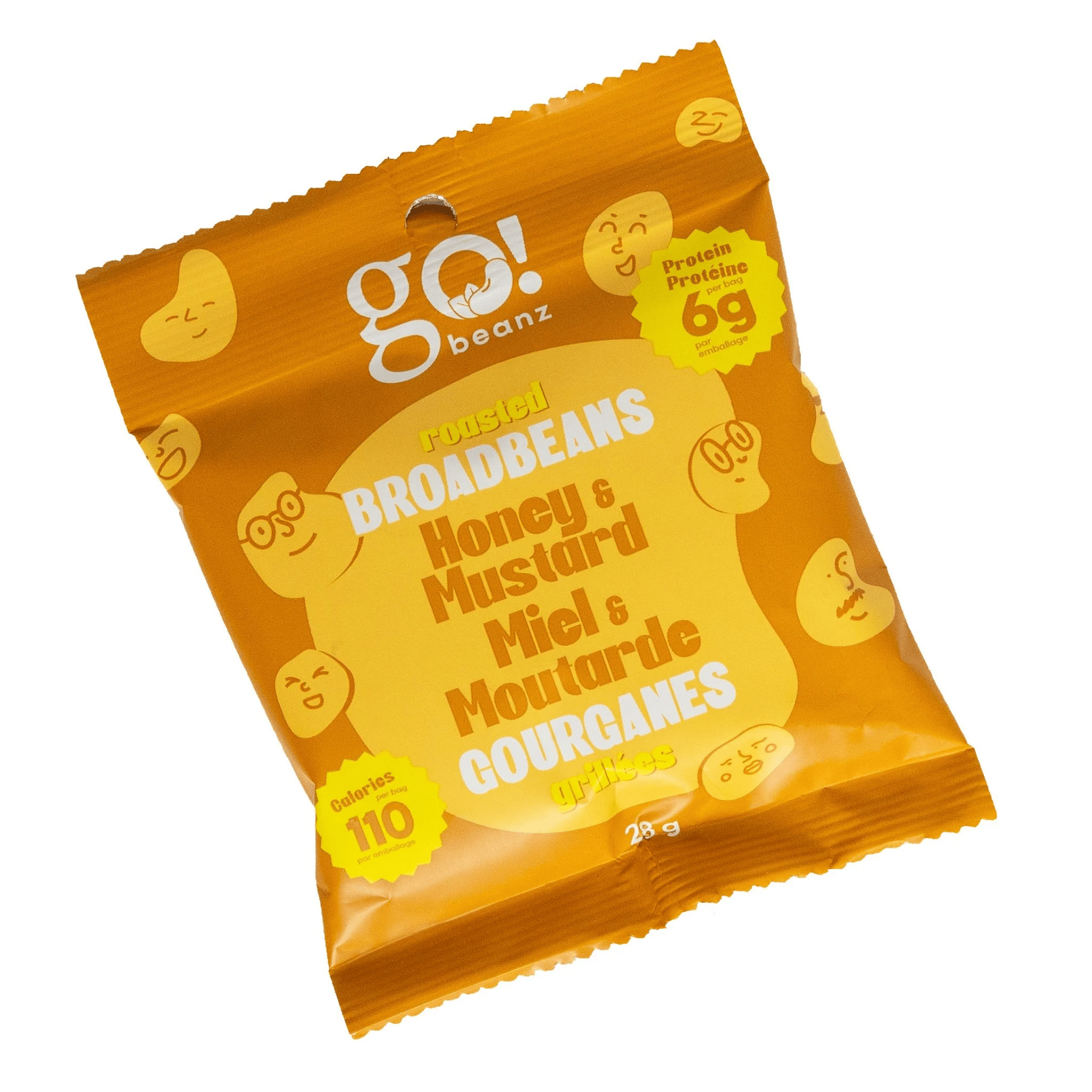 GO BEANZ Épicerie Gourganes grillées miel et moutarde 28g