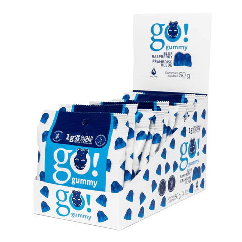GO NUTRITION Épicerie Go Gummy - bonbons Framboises bleues 12x50g
