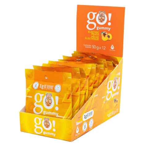 GO NUTRITION Épicerie Go Gummy - bonbons Pêches électriques 12x50g