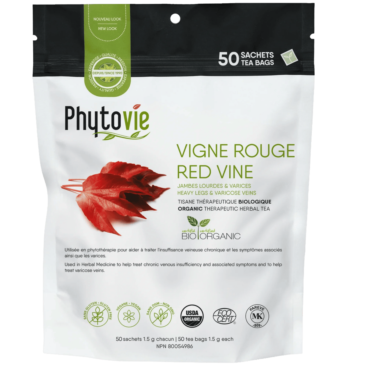 GOURMET NUTRITION Suppléments Tisane Vigne rouge 50s