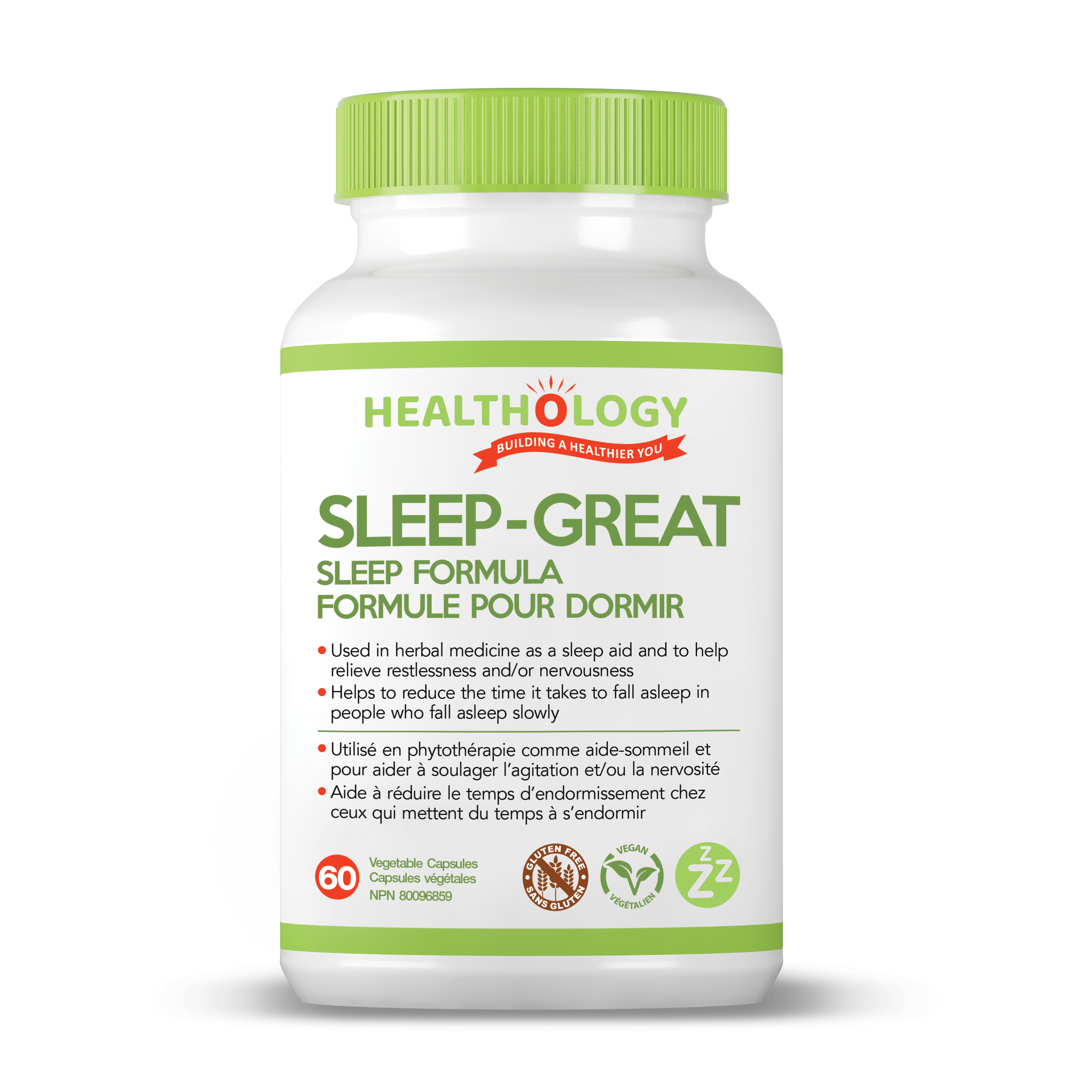 HEALTHOLOGY Suppléments Sleep-great 60caps