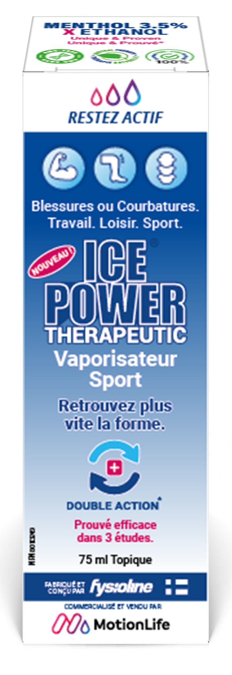 ICE POWER THERAPEUTIC Suppléments Vaporisateur sports 75ml