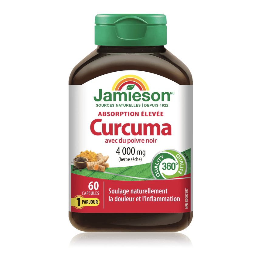 JAMIESON Suppléments Curcuma (4000mg) haute absorption 60caps