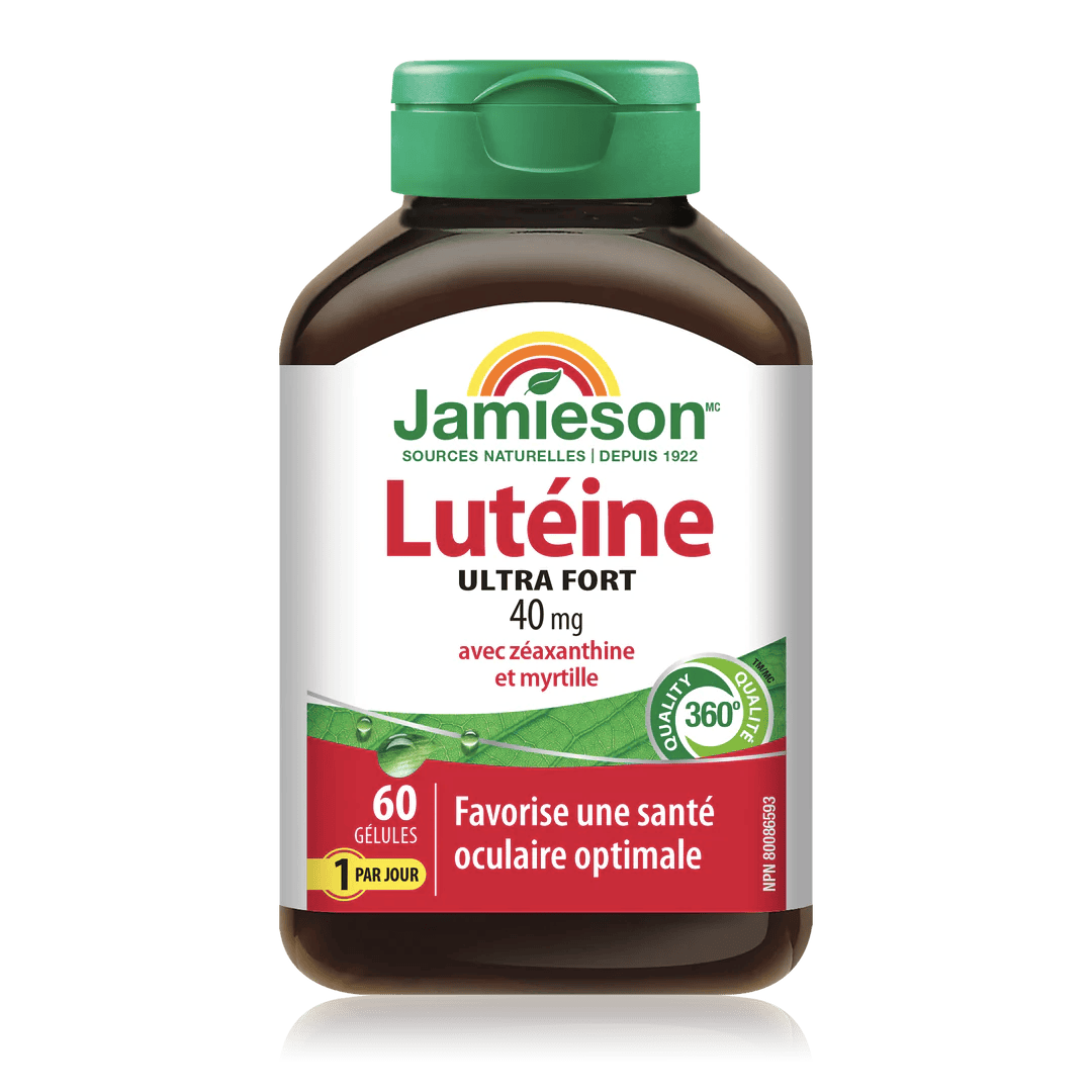 JAMIESON Suppléments Lutéine (40mg)+zéaxanthine+myrtille 60gels