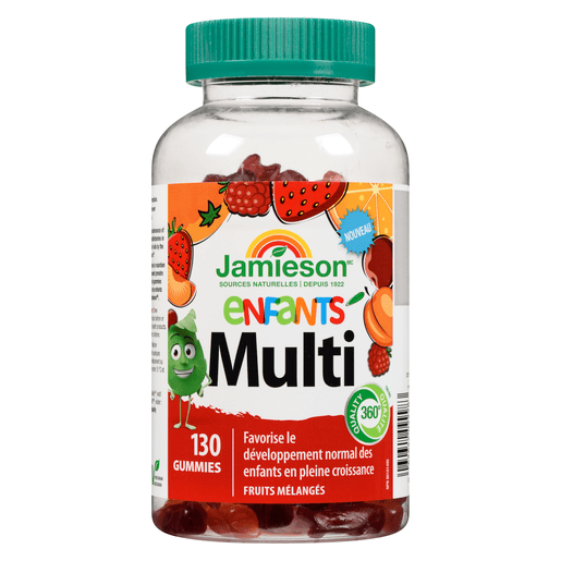 JAMIESON Suppléments Multivitamines enfants gummies (fruits mélangés) 130gummies