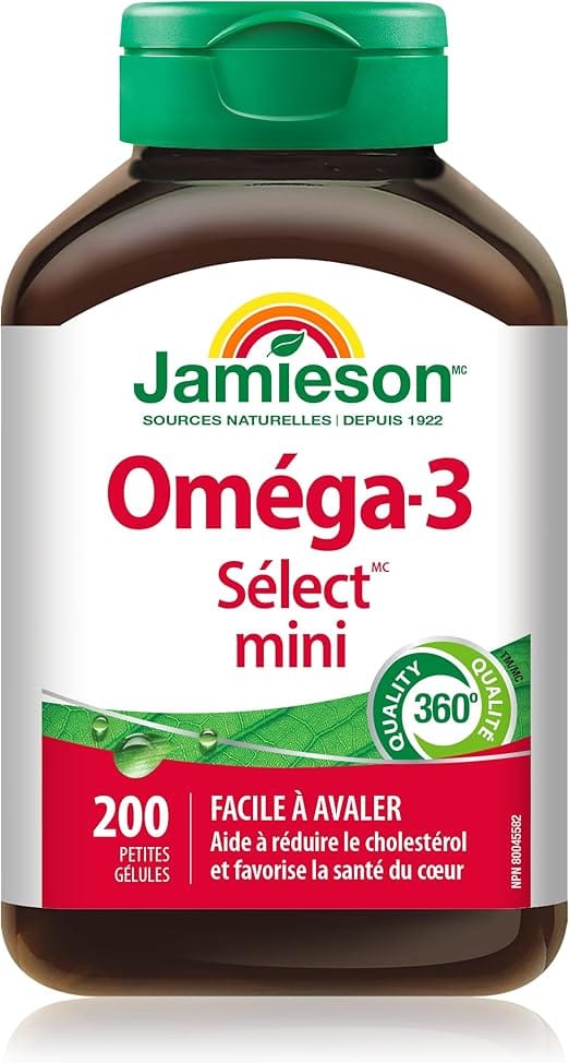 JAMIESON Suppléments Omega 3 mini 200gels