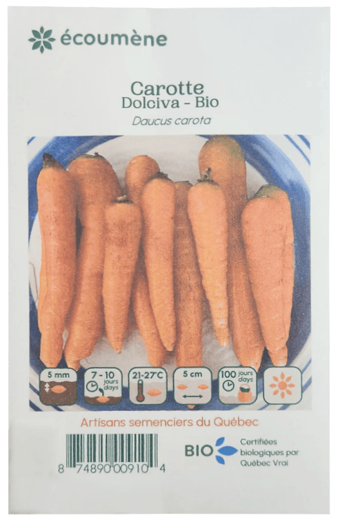 JARDINS DE L'ÉCOUMÈNE Épicerie Semence carotte Dolciva bio (un)