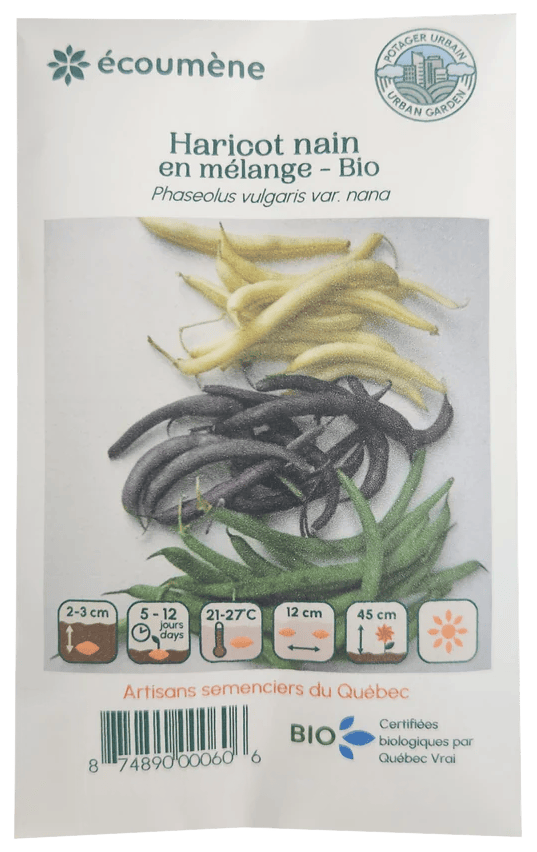 JARDINS DE L'ÉCOUMÈNE Épicerie Semence haricot nain en mélange bio (un)