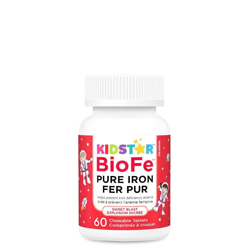 KIDSTAR NUTRIENTS Suppléments BioFe Fer pur masticable (explosion fruitée) 60comp