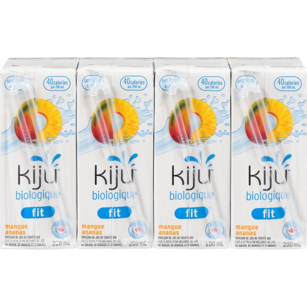 KIJU Épicerie Jus de mangues et ananas bio 4x200ml
DATE DE PÉREMPTION : 8 MAI 2026