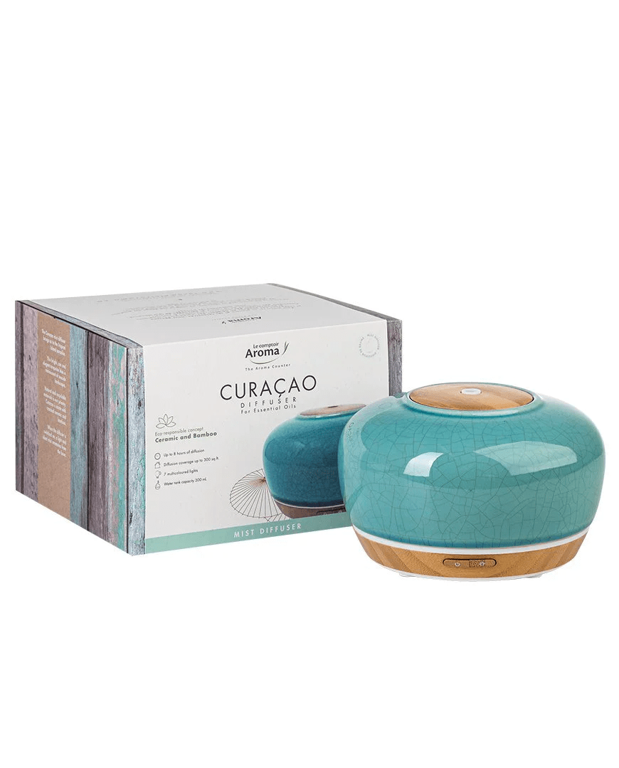 LE COMPTOIR AROMA Santé & beauté Diffuseur de brume Curaçao en céramique et bambou recyclé (un)