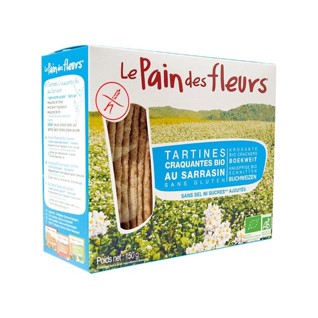 LE PAIN DES FLEURS Épicerie Tartines sarrasin sans-sel biologiques 150g