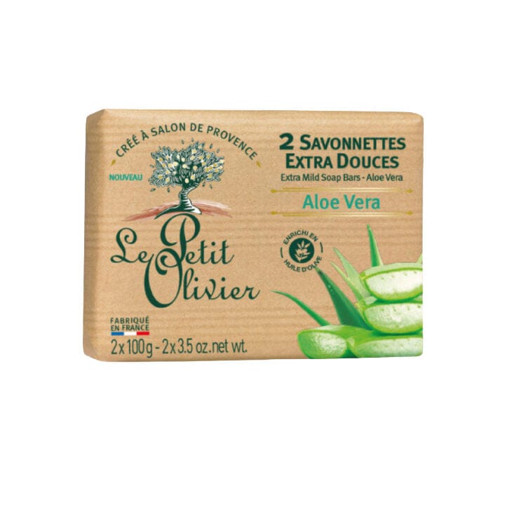 LE PETIT OLIVIER Soins & beauté Savonnettes extra douces aloe vera 2x100g