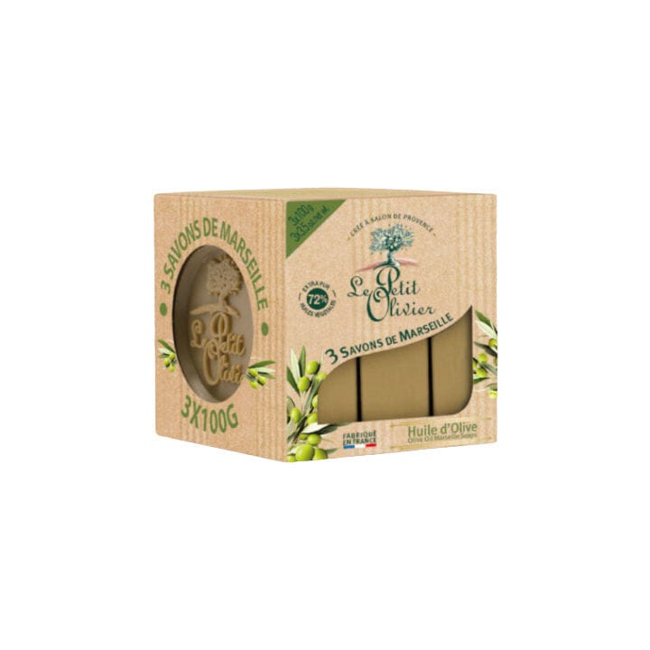 LE PETIT OLIVIER Soins & beauté Savons de Marseille huile d'olive 3x100g