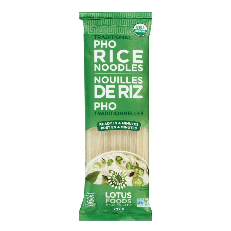 LOTUS FOODS Épicerie Nouilles de riz pho traditionnelles bio 227g