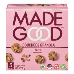 MADE GOOD Épicerie Bouchées granola fraises bio 5x24g