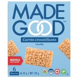 MADE GOOD Épicerie Carré vanille bio 6x22g